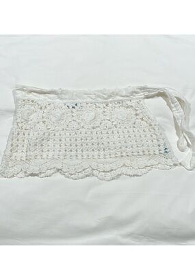 Letarte Handmade Crochet Waist Tie Skirt Cover Up